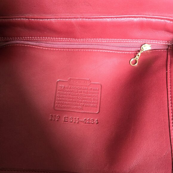 NWOT Coach Red Back Sac / Knapsack ~ Vintage ~ Gorgeous ~ Excellent Condition